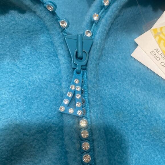 Quacker Factory Rhinestone Zipper Front Fleece Jacket - Picture 6 of 6